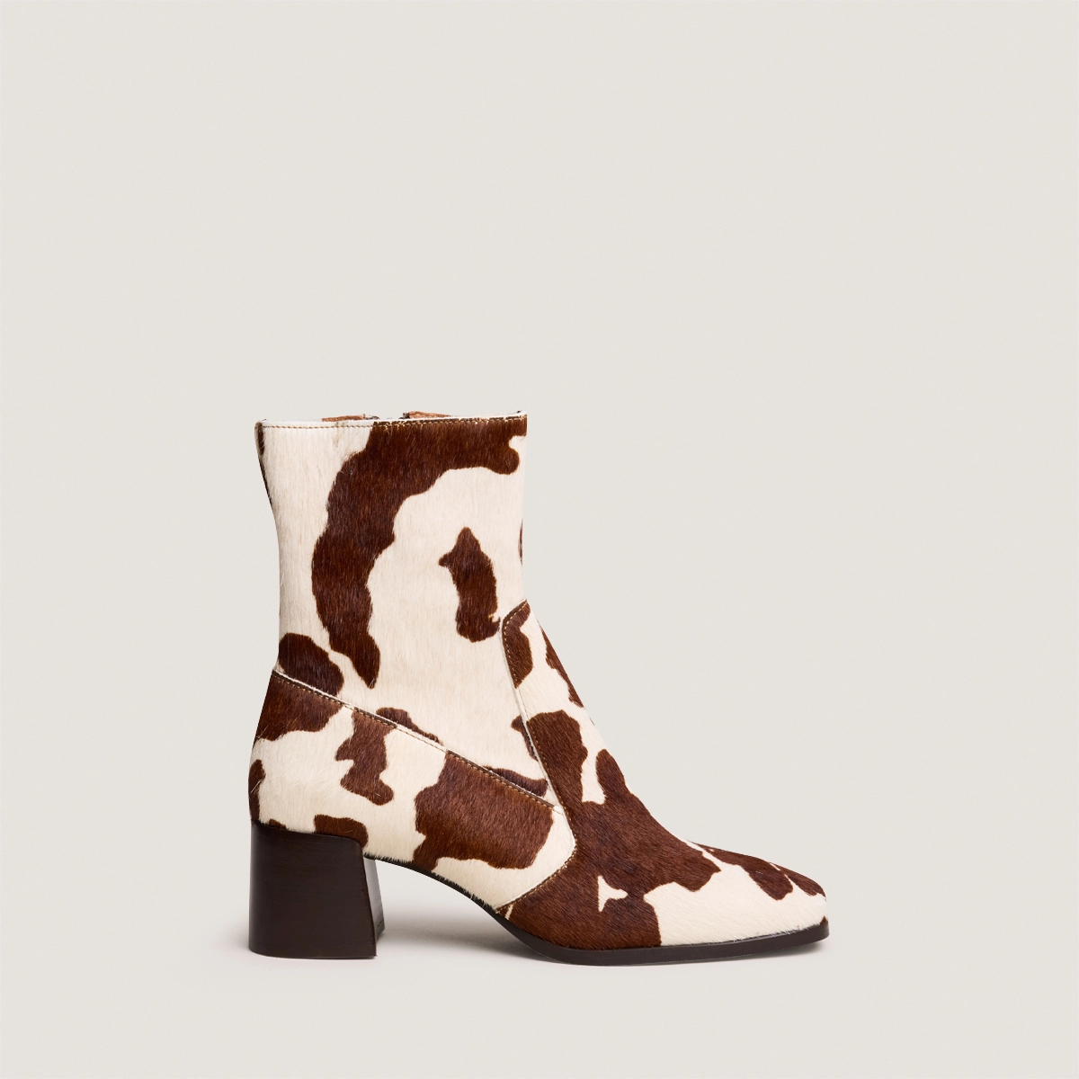 Bottines à bouts ovales en poulain vache marron | ARGENTAT | Jonak