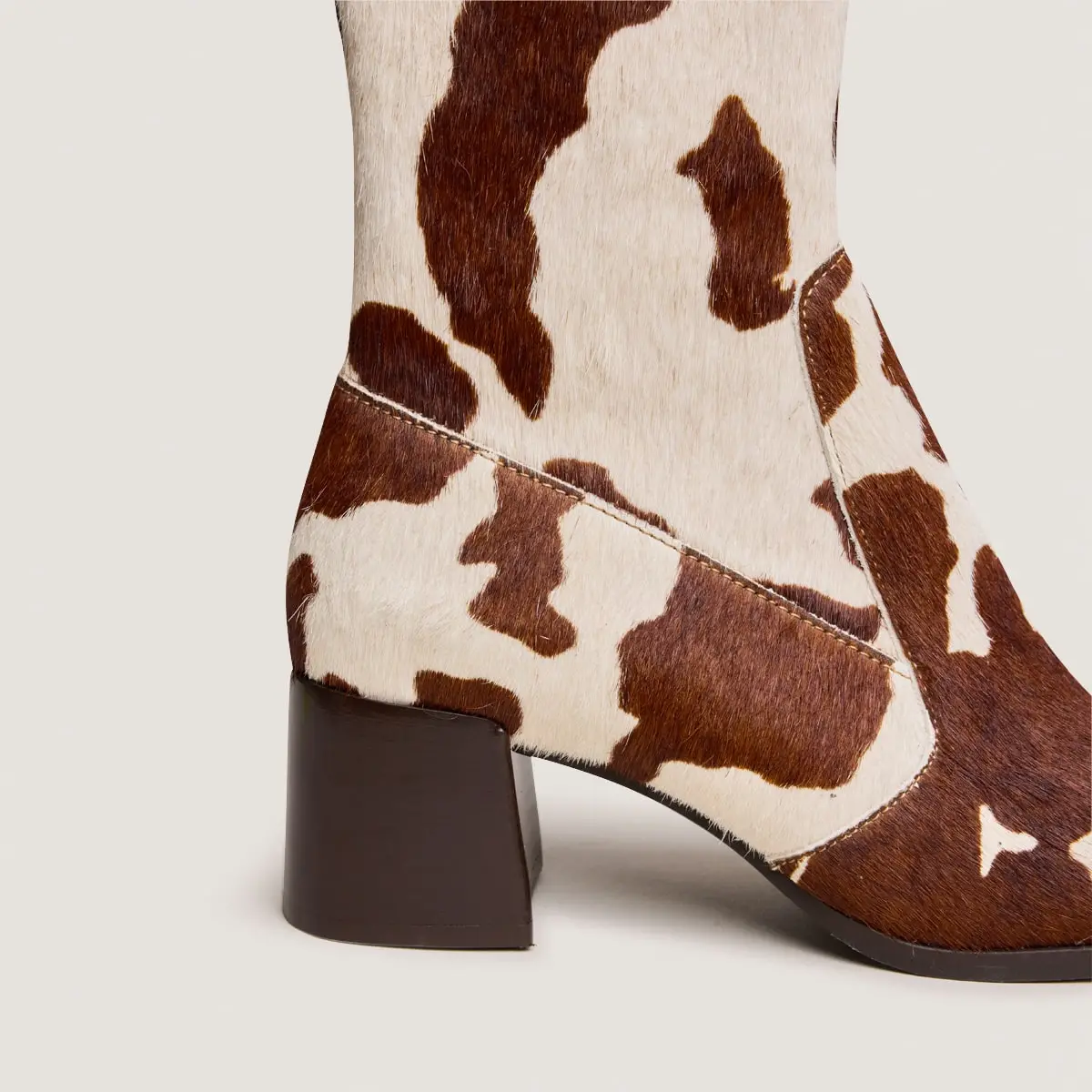 Bottines à bouts ovales en poulain vache marron | ARGENTAT | Jonak