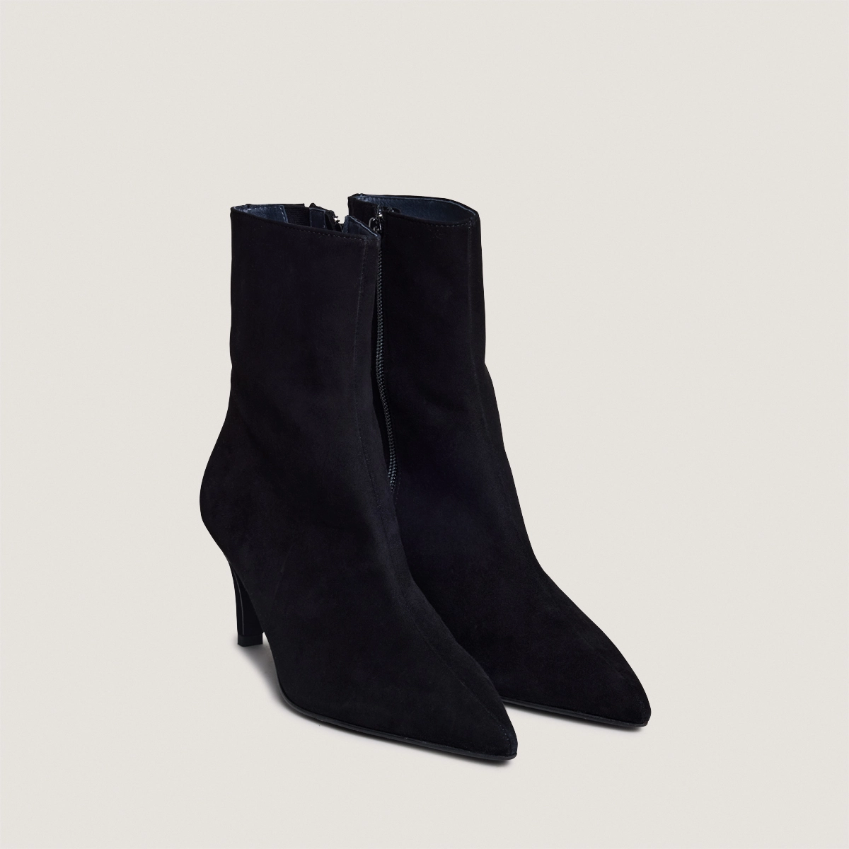 Bottines à talons fins en velours noir | DIEMINA | Jonak
