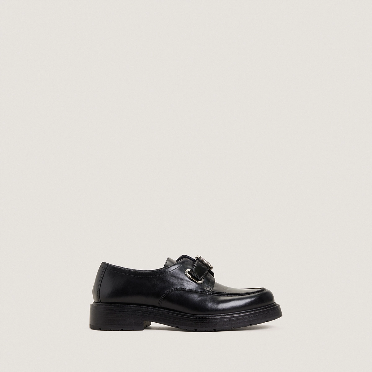 Mocassins à bouts arrondis en cuir noir | DAVRIL | Jonak