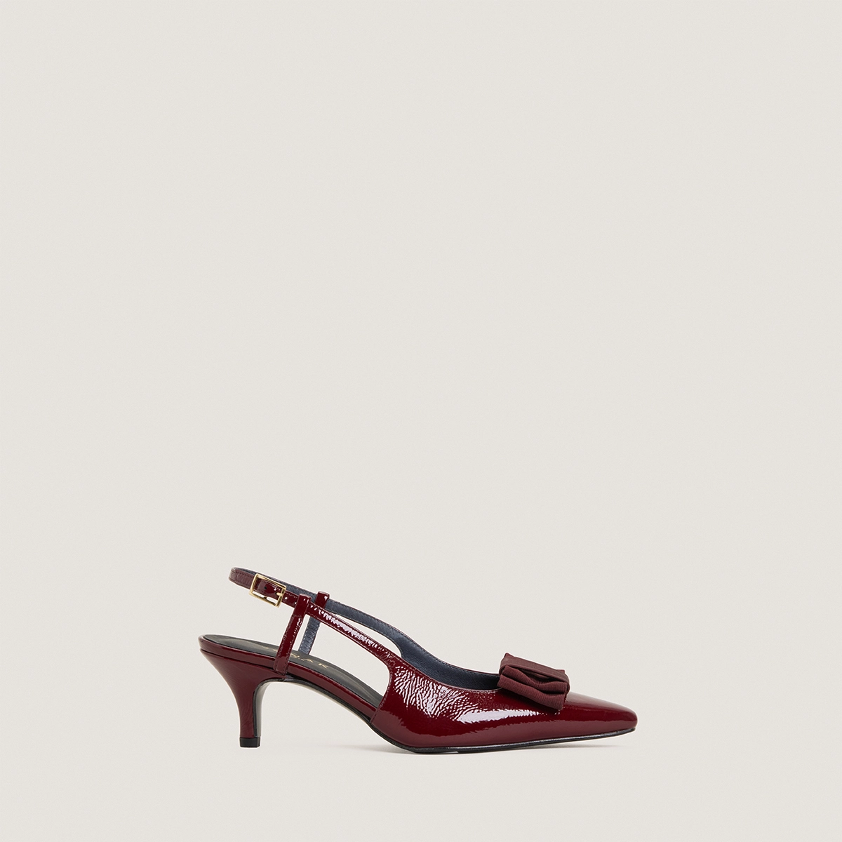 Escarpins à noeuds en vernis plissé bordeaux | DALO | Jonak
