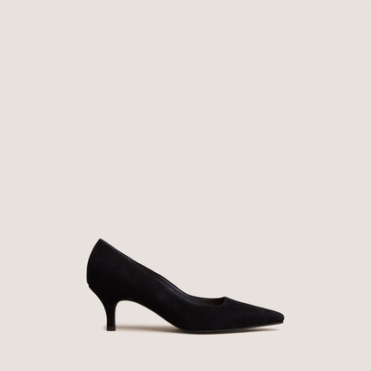 Escarpins Femme à Talon Bloc 6cm - Bout Carré, Daim, Slip-on - Pour Bureau, Fête, Confortables