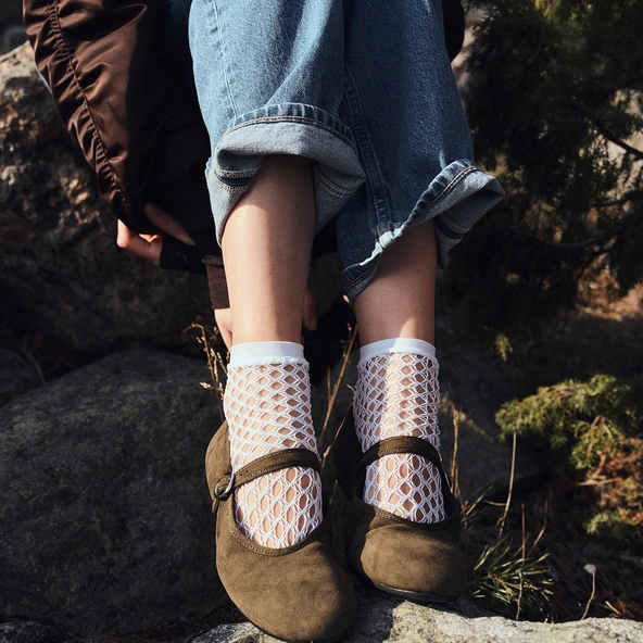 Ballerines à brides et boucles ajustables en velours kaki | DEESSE | Jonak