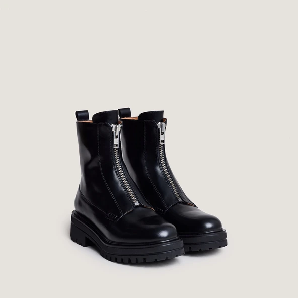 Boots à fermetures éclairs en cuir noir | AMOUREUSE | Jonak