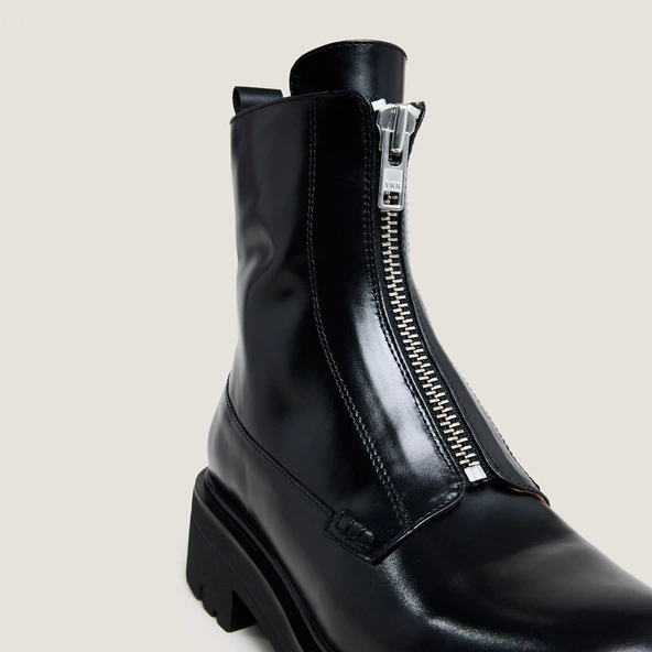 Boots à fermetures éclairs en cuir noir | AMOUREUSE | Jonak