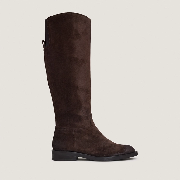 Bottes à bouts ronds en croute marron foncé | CATHY | Jonak