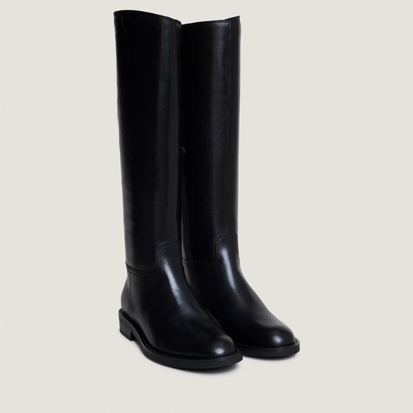 Bottes à bouts ronds en cuir noir | CATHY | Jonak