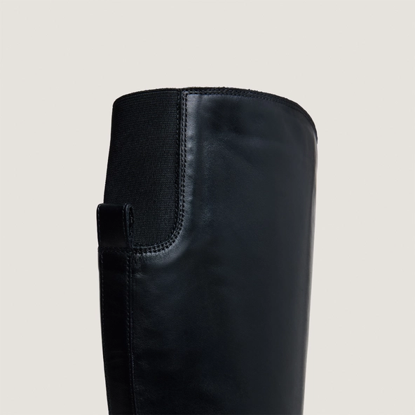 Bottes à bouts ronds en cuir noir | CATHY | Jonak