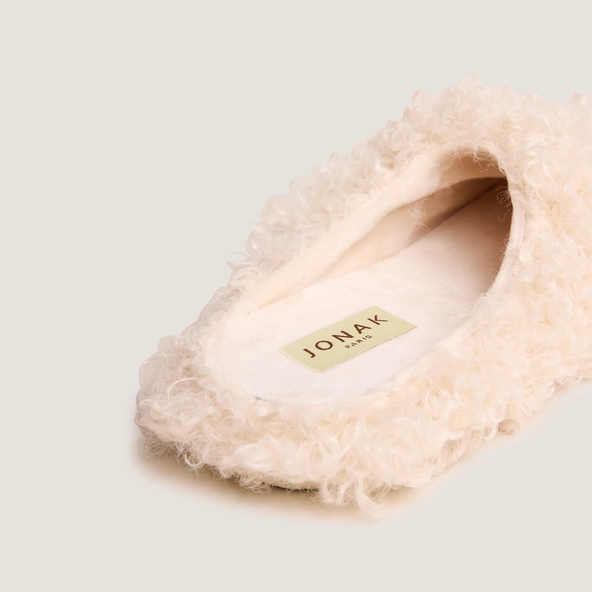 Chaussons en fluffy beige | JUDIE | Jonak