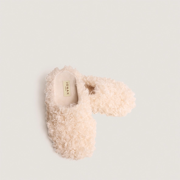 Chaussons en fluffy beige | JUDIE | Jonak
