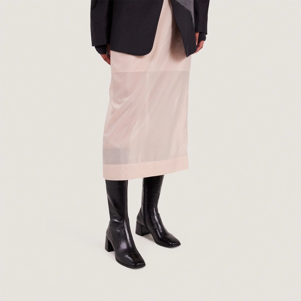 Bottes à bouts carrés en cuir vieilli noir | ARGENTINE | Jonak