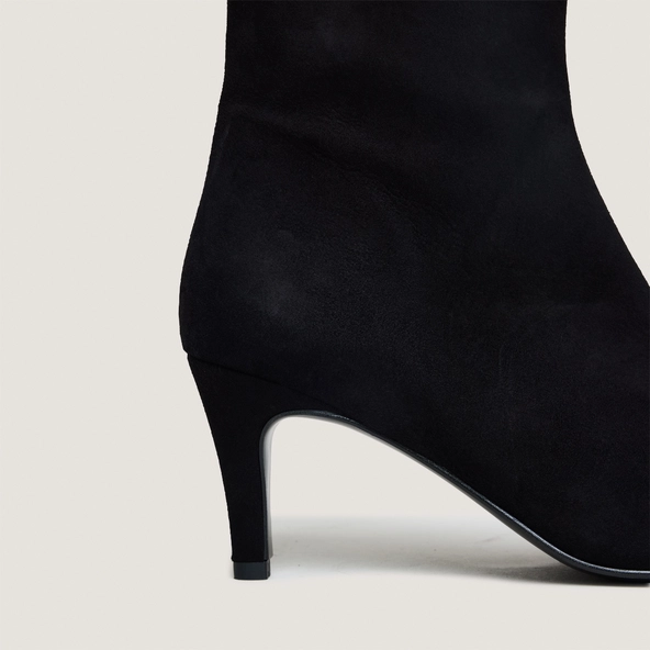 Bottines à talons fins en velours noir | DIEMINA | Jonak