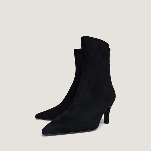 Bottines à talons fins en velours noir | DIEMINA | Jonak