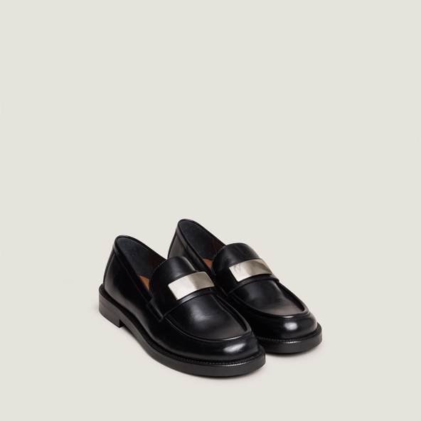 Mocassins à bouts arrondis en cuir noir | DANAIS | Jonak