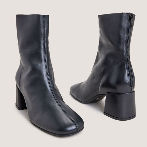 Bottines &agrave; fermetures &eacute;clairs arri&egrave;res noir