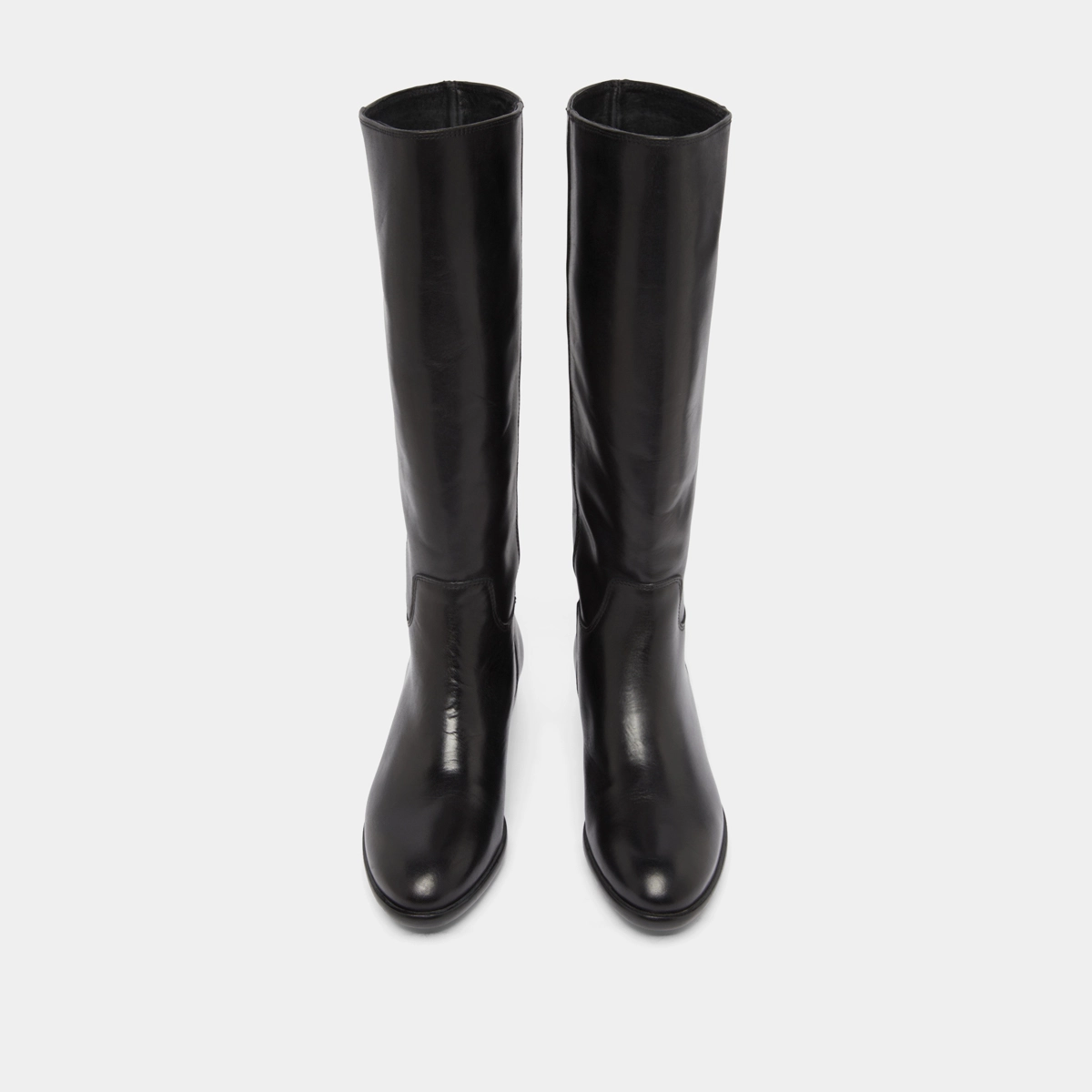 Bottes plates en cuir noir | 1137 | Jonak