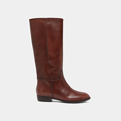 Bottes plates en cuir cognac | 1137 | Jonak
