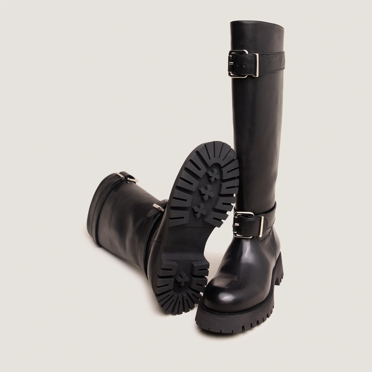 Bottes souples en cuir noir | DONE | Jonak