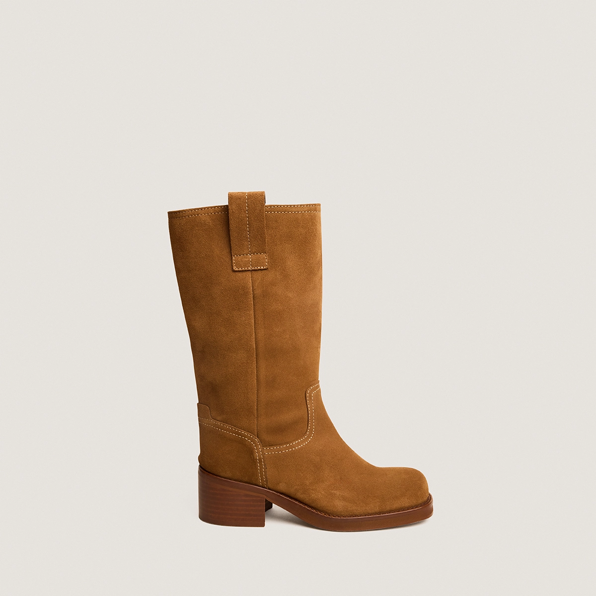 Bottes à bouts ronds en croûte tabac | BICHETTE | Jonak