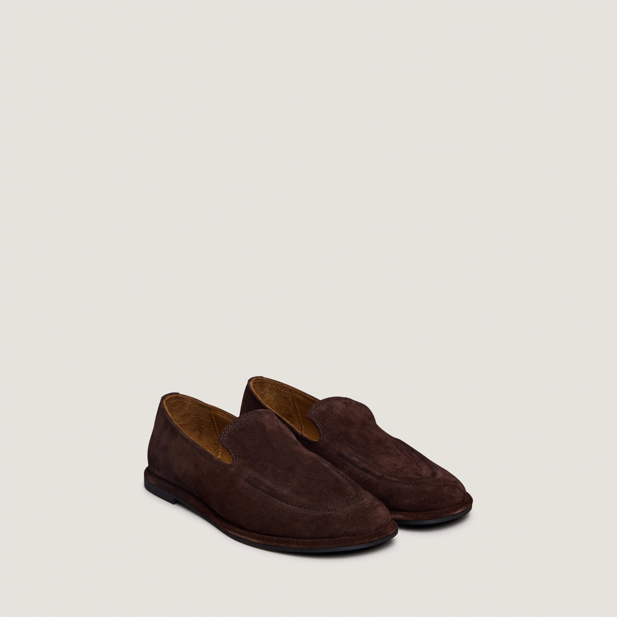 Mocassins à bouts ronds en croûte marron | JUNE | Jonak