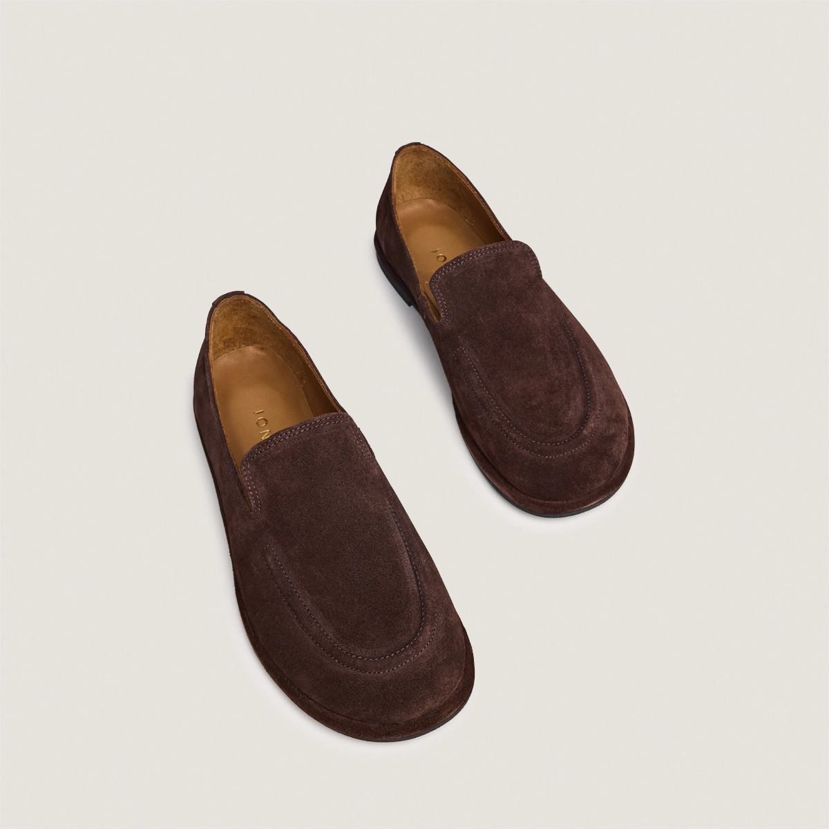 Mocassins à bouts ronds en croûte marron | JUNE | Jonak