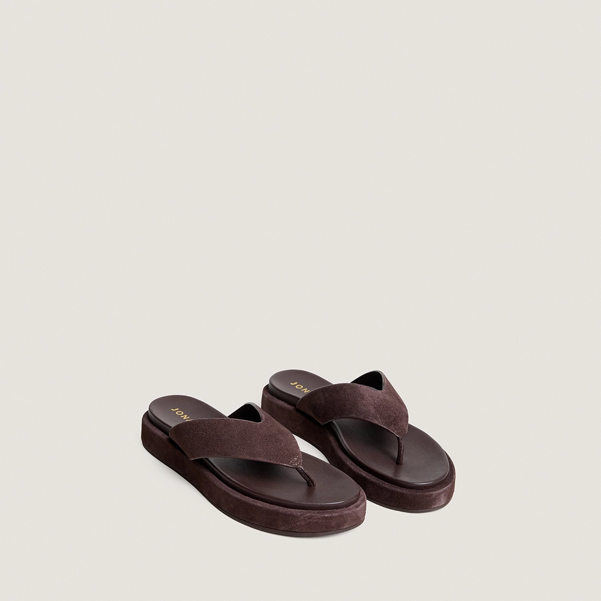 Tongs en velours marron foncé | WIWI | Jonak
