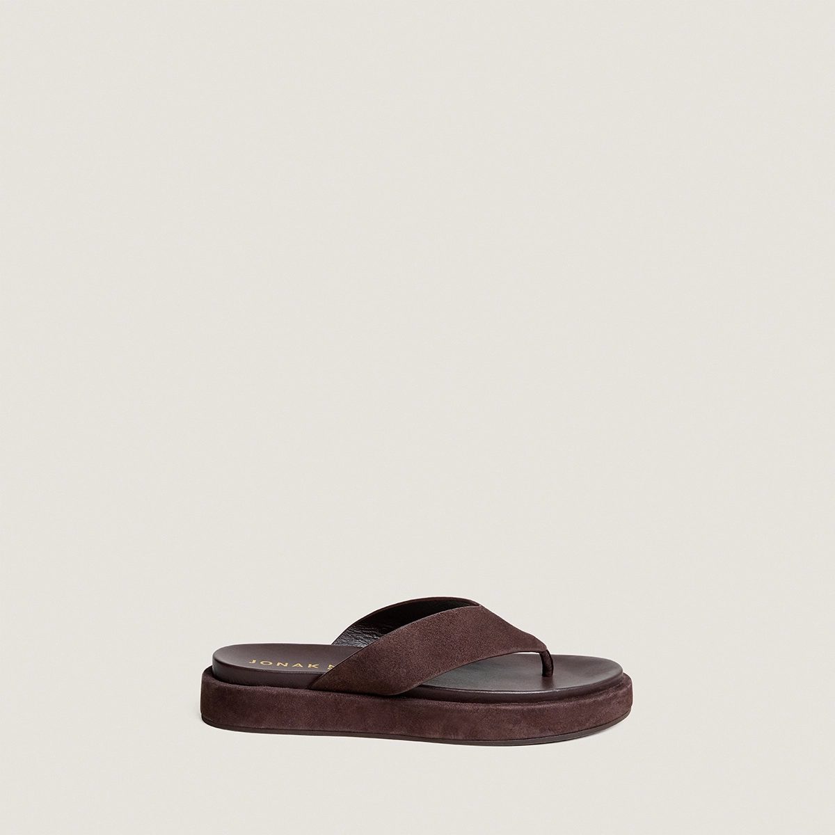 Tongs en velours marron foncé | WIWI | Jonak