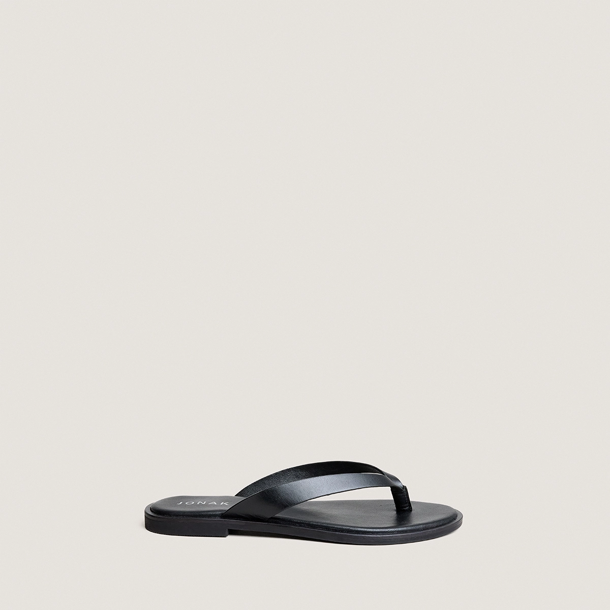 Tongs en cuir noir | WITTY | Jonak