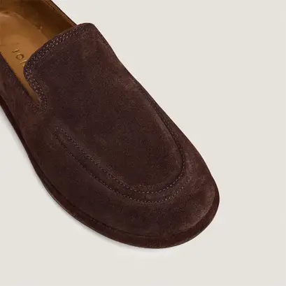 Mocassins &agrave; bouts ronds en cro&ucirc;te marron | JUNE | Jonak