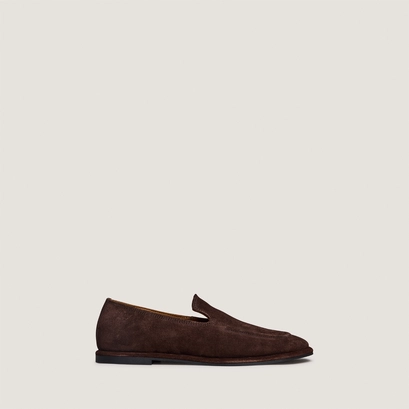 Mocassins &agrave; bouts ronds en cro&ucirc;te marron | JUNE | Jonak