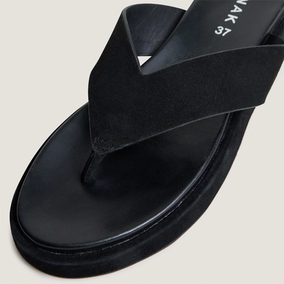 Tongs en velours noir | WIWI | Jonak