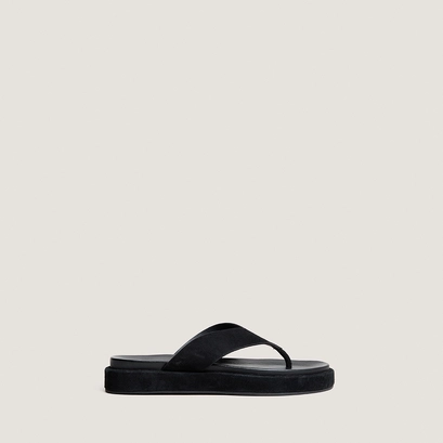 Tongs en velours noir | WIWI | Jonak
