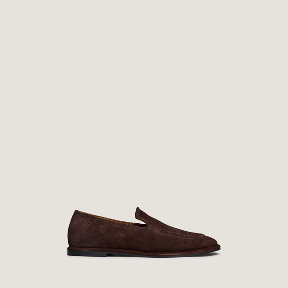 Mocassins à bouts ronds en croûte marron | JUNE | Jonak
