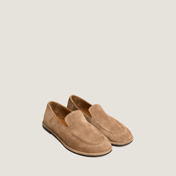 Mocassins à bouts ronds en croûte taupe | JUNE | Jonak