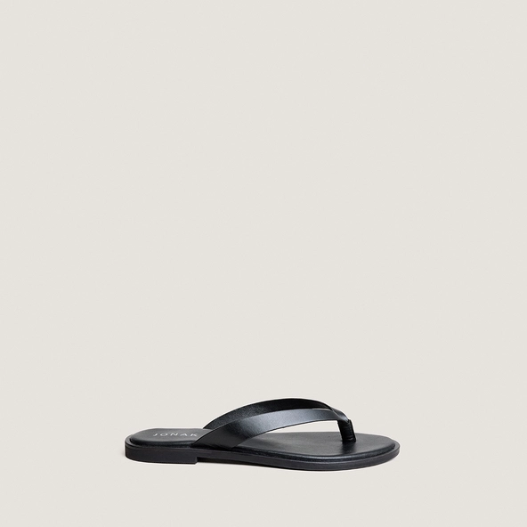 Tongs en cuir noir | WITTY | Jonak
