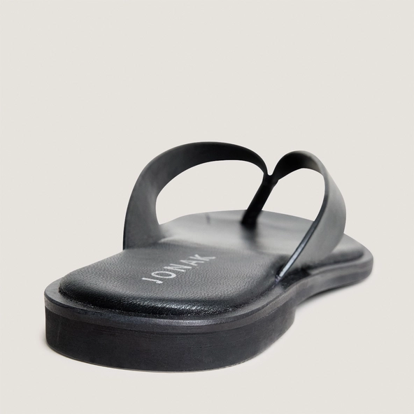Tongs en cuir noir | WITTY | Jonak