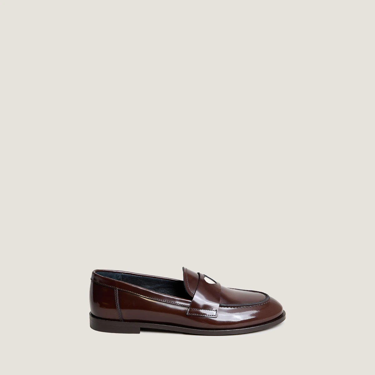Mocassins à bouts ronds et cœurs en cuir glacé marron | DONJUAN | Jonak