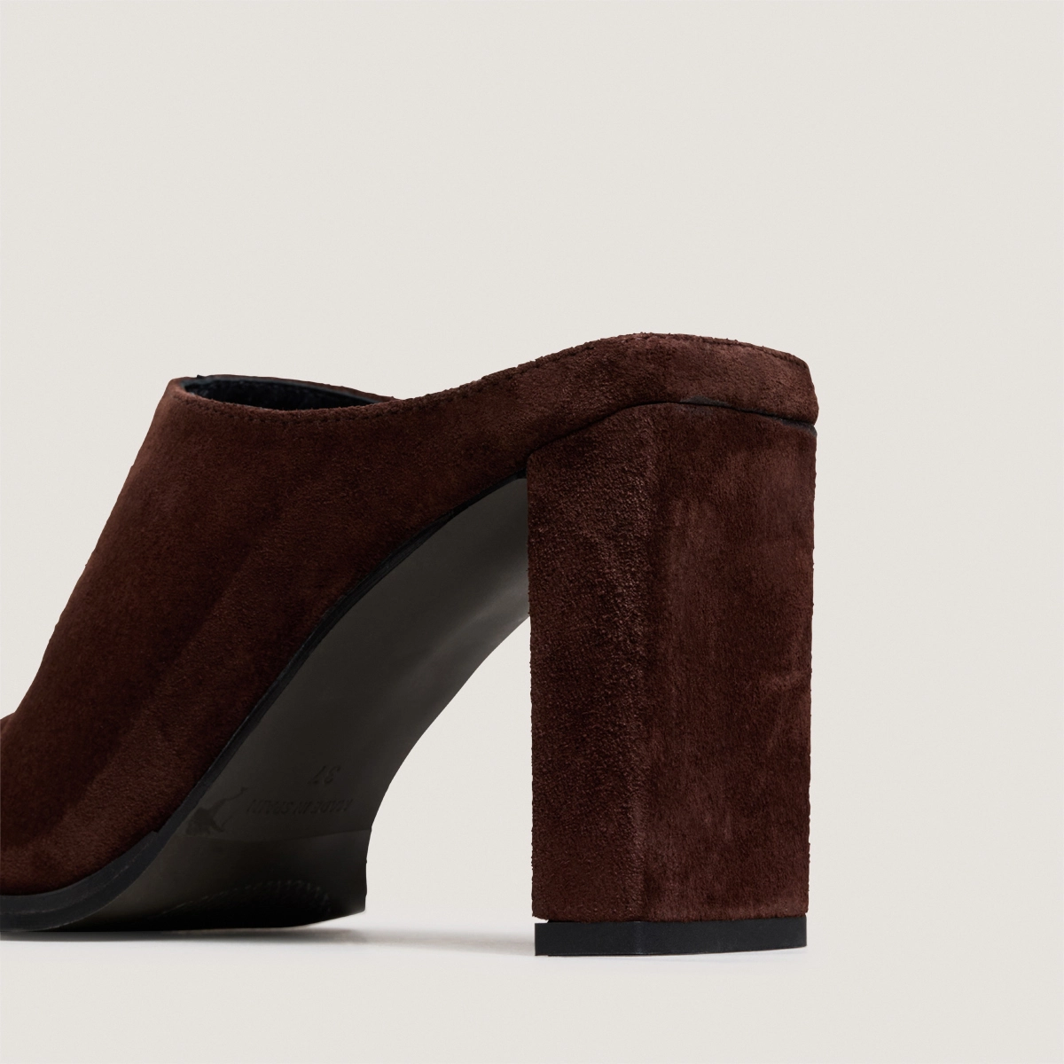 Mules &agrave; talons en cro&ucirc;te chocolat | BLAIR | Jonak