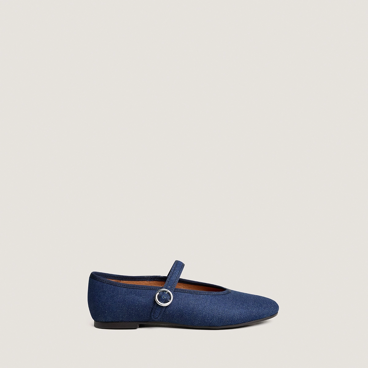 Ballerines à brides et boucles ajustables en jeans bleu foncé | DEESSE | Jonak