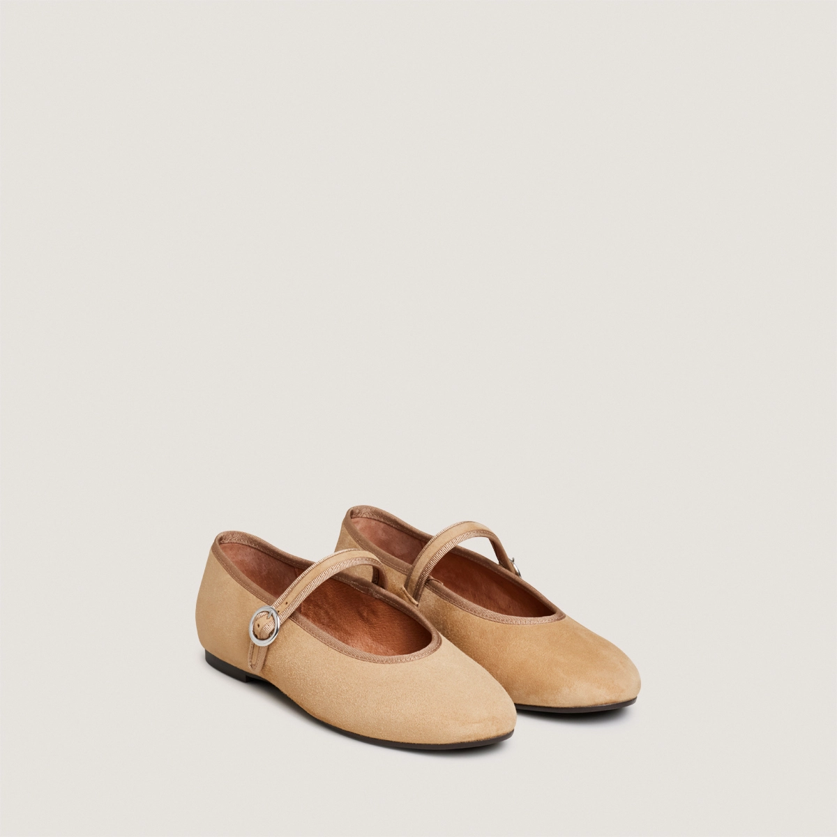 Ballerines à brides et boucles ajustables en velours miel | DEESSE | Jonak