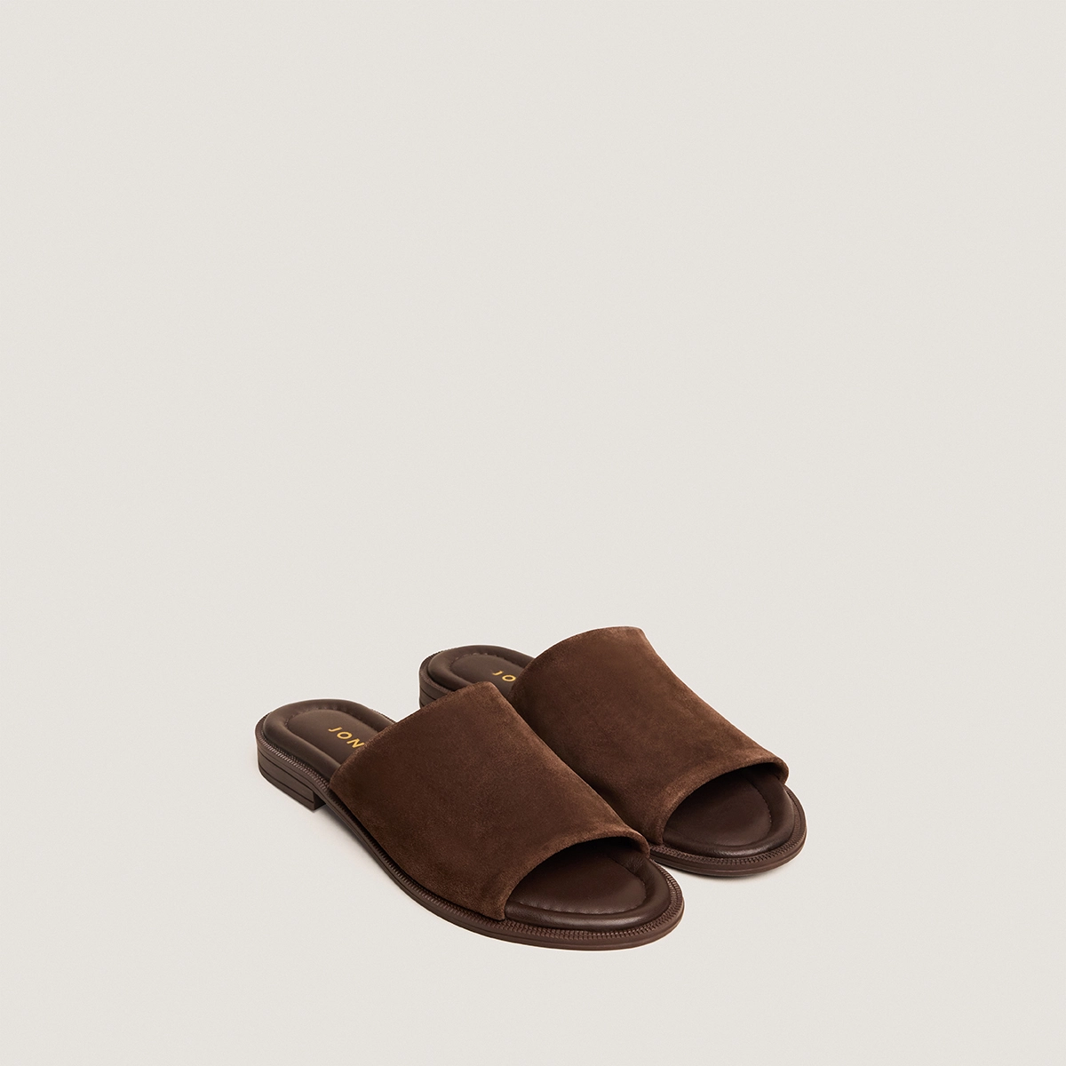Mules à semelles fines en croûte marron | JANET | Jonak