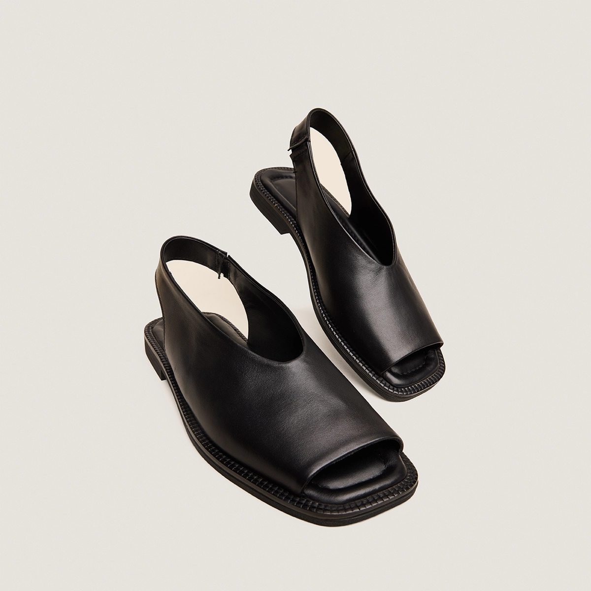 Ballerines slingbacks en cuir noir | JESSY | Jonak