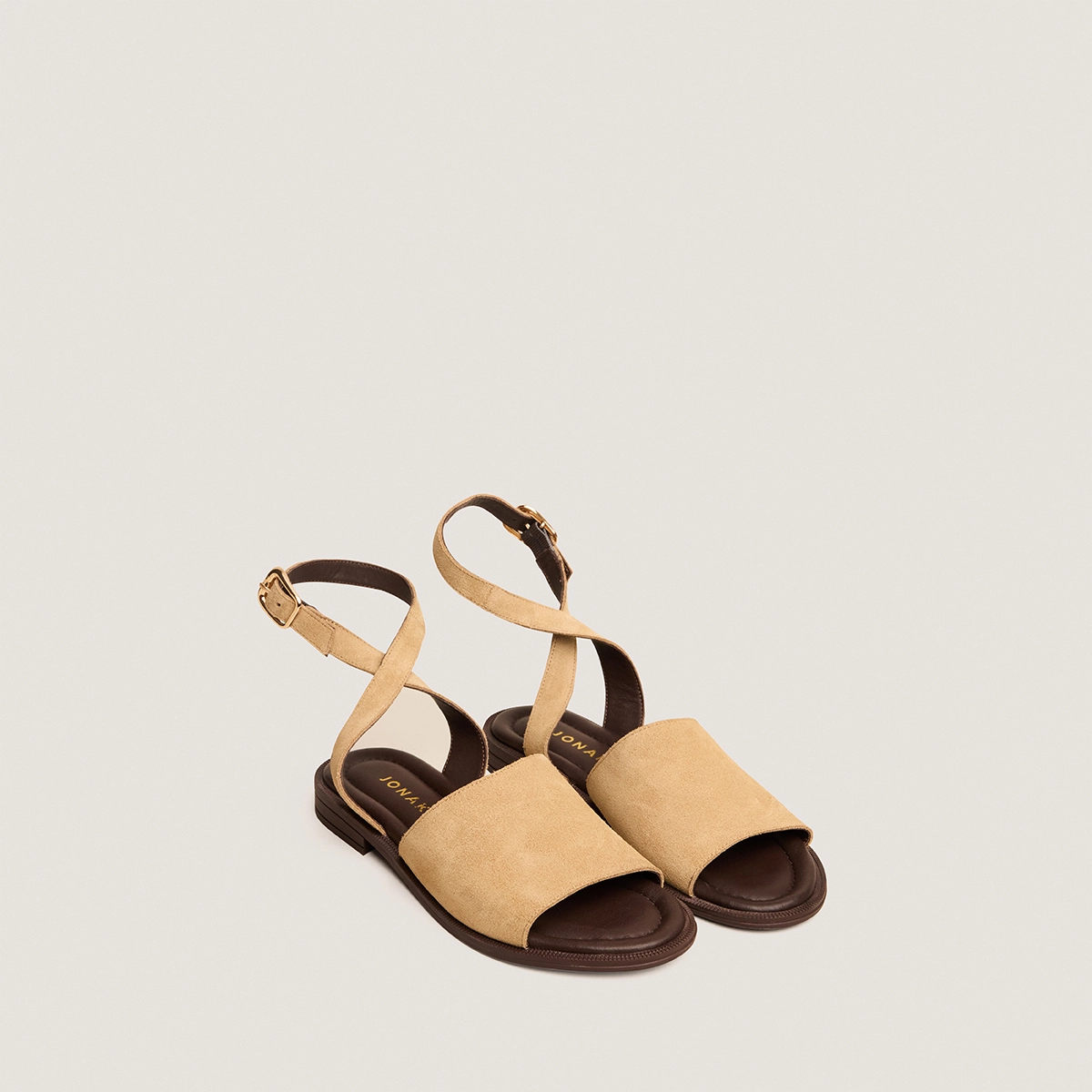 Sandales à boucles ajustables en croûte beige | JOHANA | Jonak