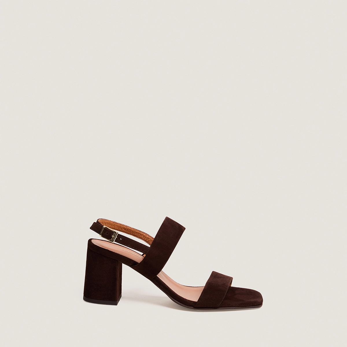 Sandales &agrave; talons hauts en velours marron | VICO | Jonak