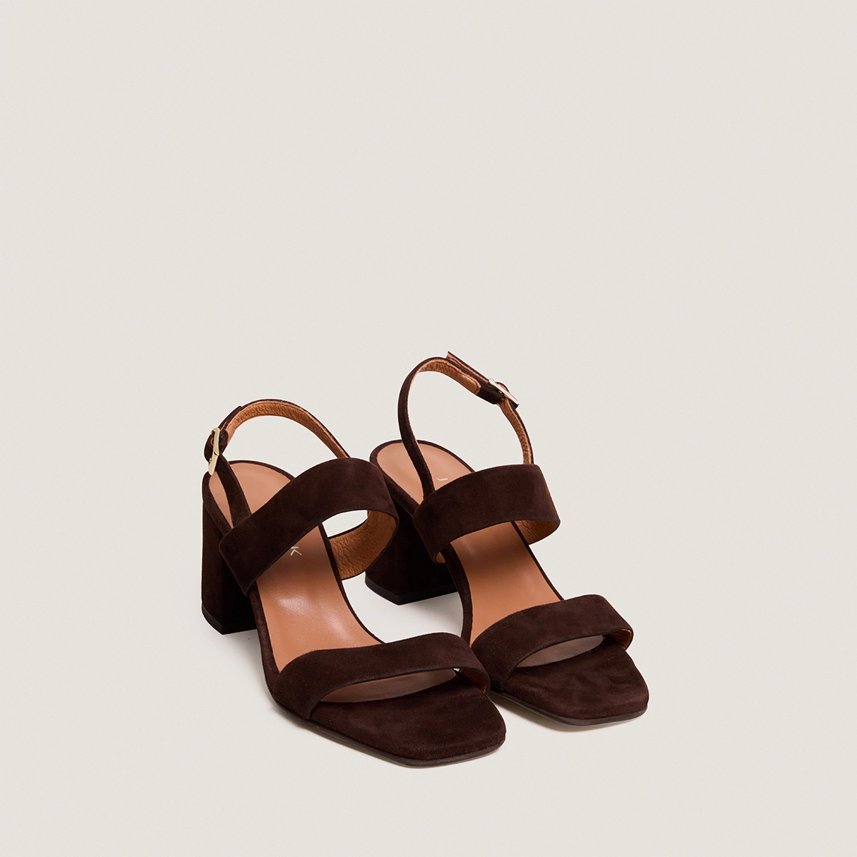 Sandales &agrave; talons hauts en velours marron | VICO | Jonak