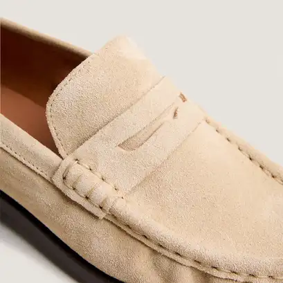 Mocassins &agrave; bouts ronds en cro&ucirc;te sable | DELICE | Jonak