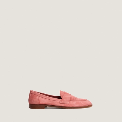 Mocassins à bouts ronds rose