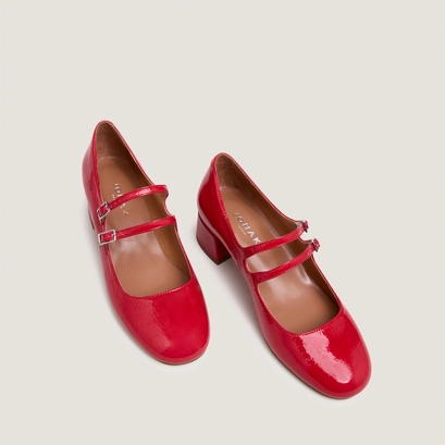 Babies à doubles brides rouge
