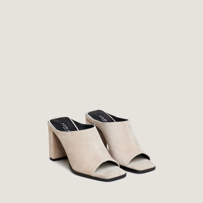 Mules &agrave; talons en cro&ucirc;te ivoire | BLAIR | Jonak