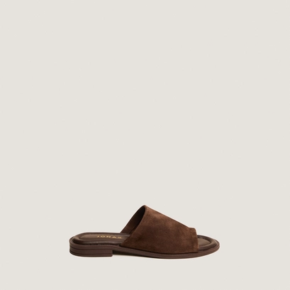 Mules à semelles fines marron